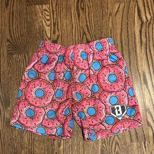 Kids Donut-Print Shorts in Pink & Blue